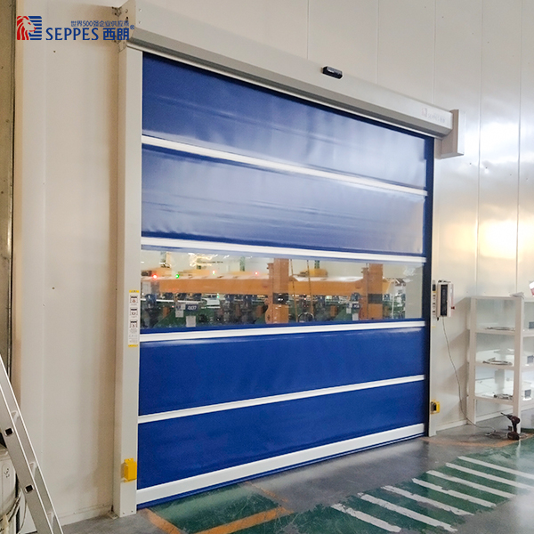 山东腾达特种钢丝车间通道安装西朗快速门